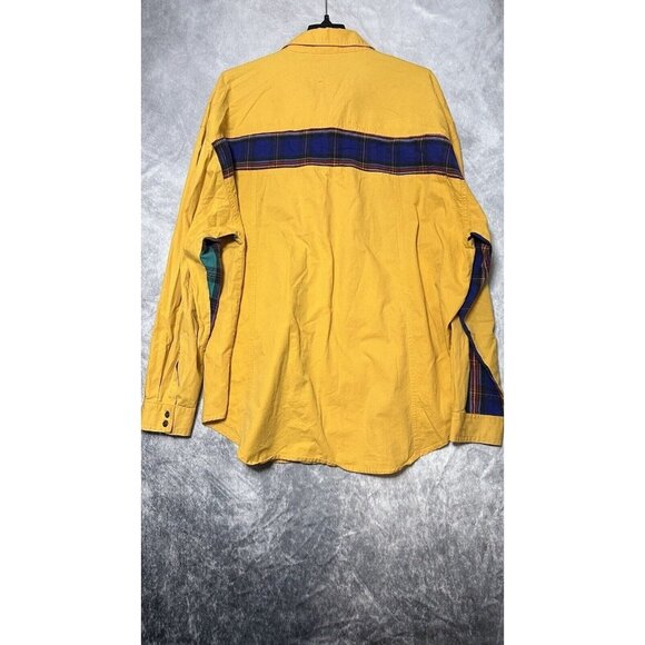 It’s Your Brand Yellow Cotton Vtg‎ Button Up Long Sleeve Western Shirt XL - Picture 2 of 12